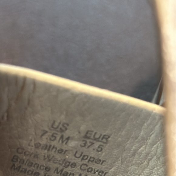 Sam Edelman platform shoes - cork wedge cream leather silver sandal shoes - Picture 12 of 13